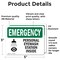 Signmission Personal Eyewash Station Inside With Symbol, 5 in W x Rectangle, Vinyl Decal OS-2PACK-EM-D-35-L-10405 - alternate 4